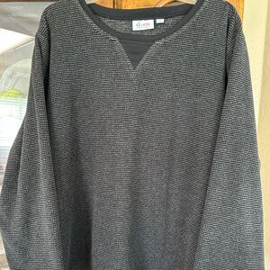 Men's V-Neck Sweater in Charcoal by Denim and Company Size 3x